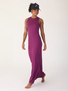 Purple Ribbed Maxi Dress $75MSRP